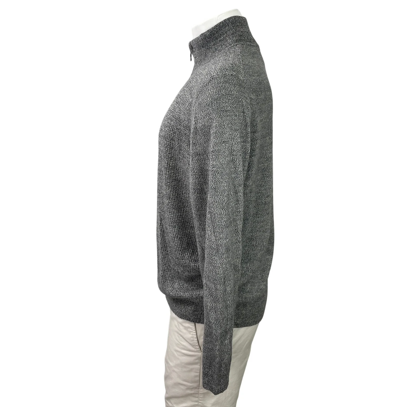 Weatherproof Men's Gray Long Sleeve Knit Turtleneck 1/4 Zip Sweater Top Size L - Image 2