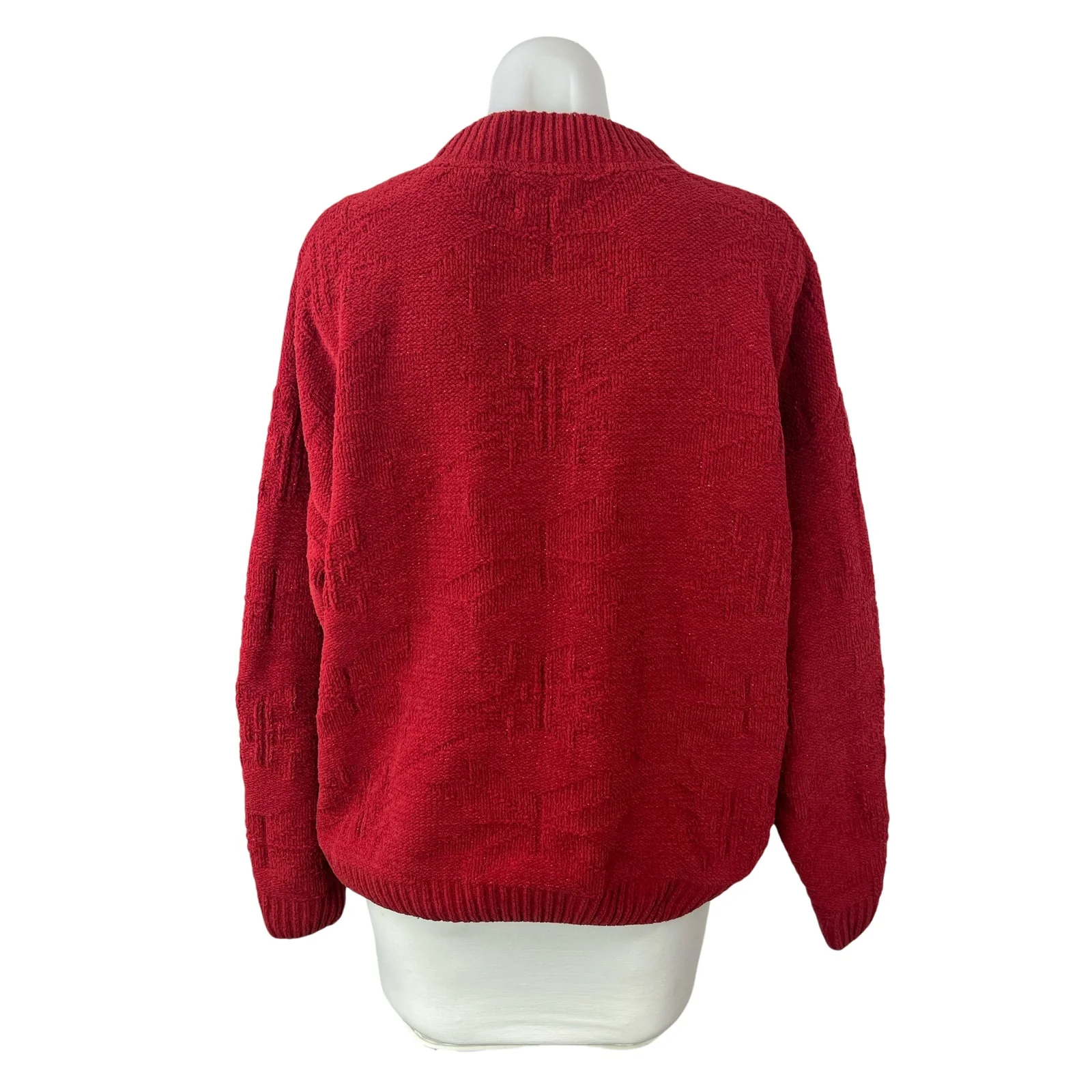 Weatherproof Vintage Women's Red Long Sleeve Mock Neck Knit Sweater Top Size XXL - Image 2