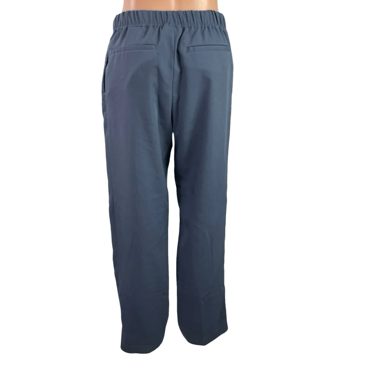 Weekday Women's Blue Pull On High Rise Baggy Wide Leg Trousers Pants Size 38 - Image 3