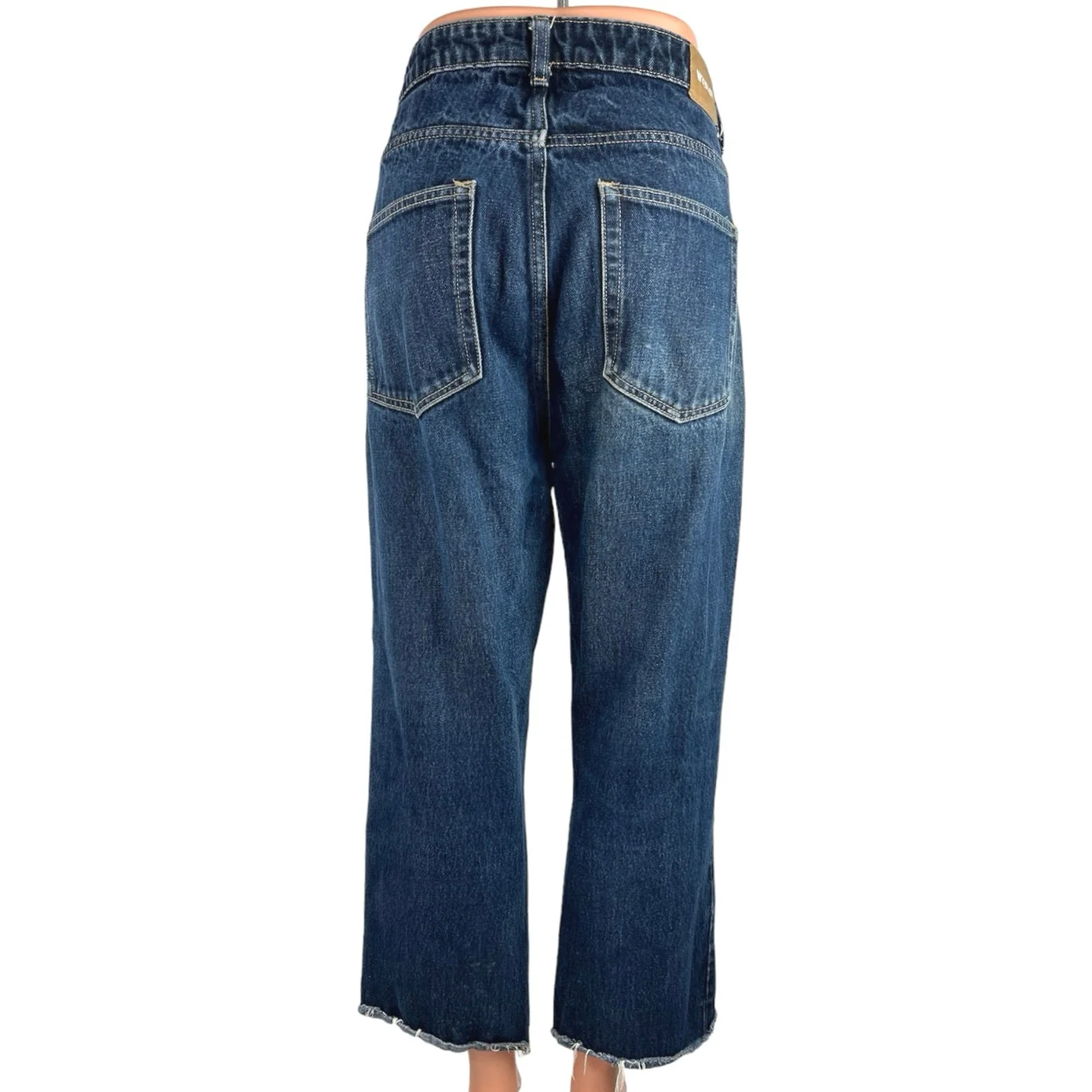 Weekday Women's High Rise Straight Leg Stretch Cut of Hem Denim Jeans Size 32/30 - Image 3