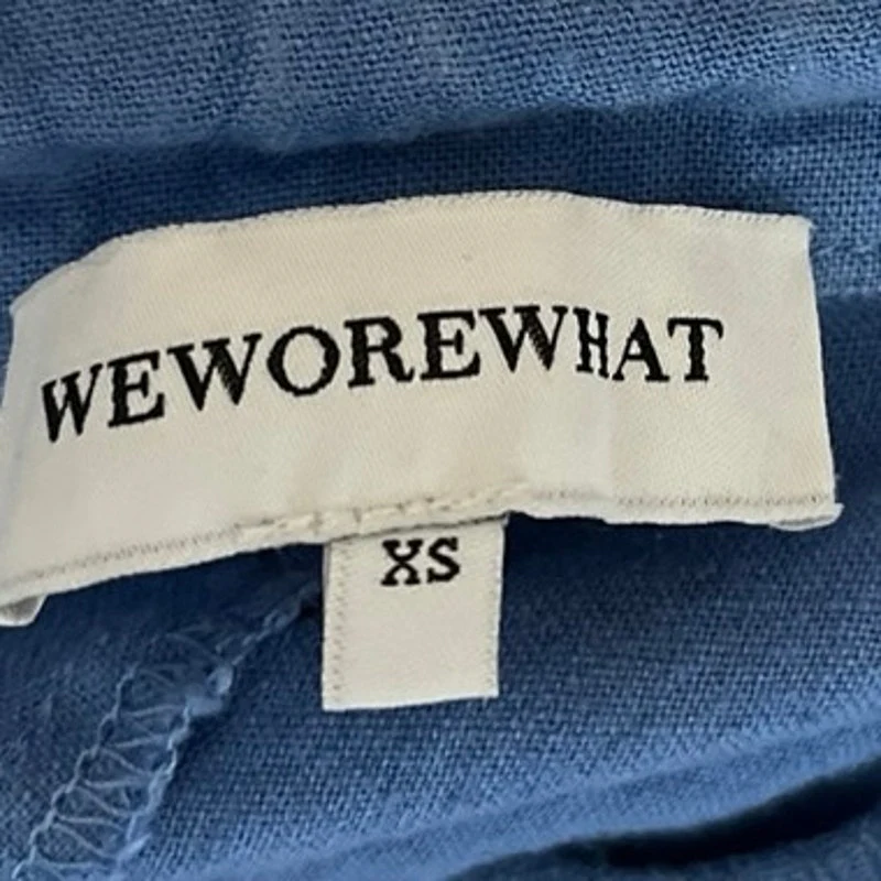 WeWoreWhat Blue High Rise Pull On Stretch Pocket Running Athletic Short Size XS - Image 3