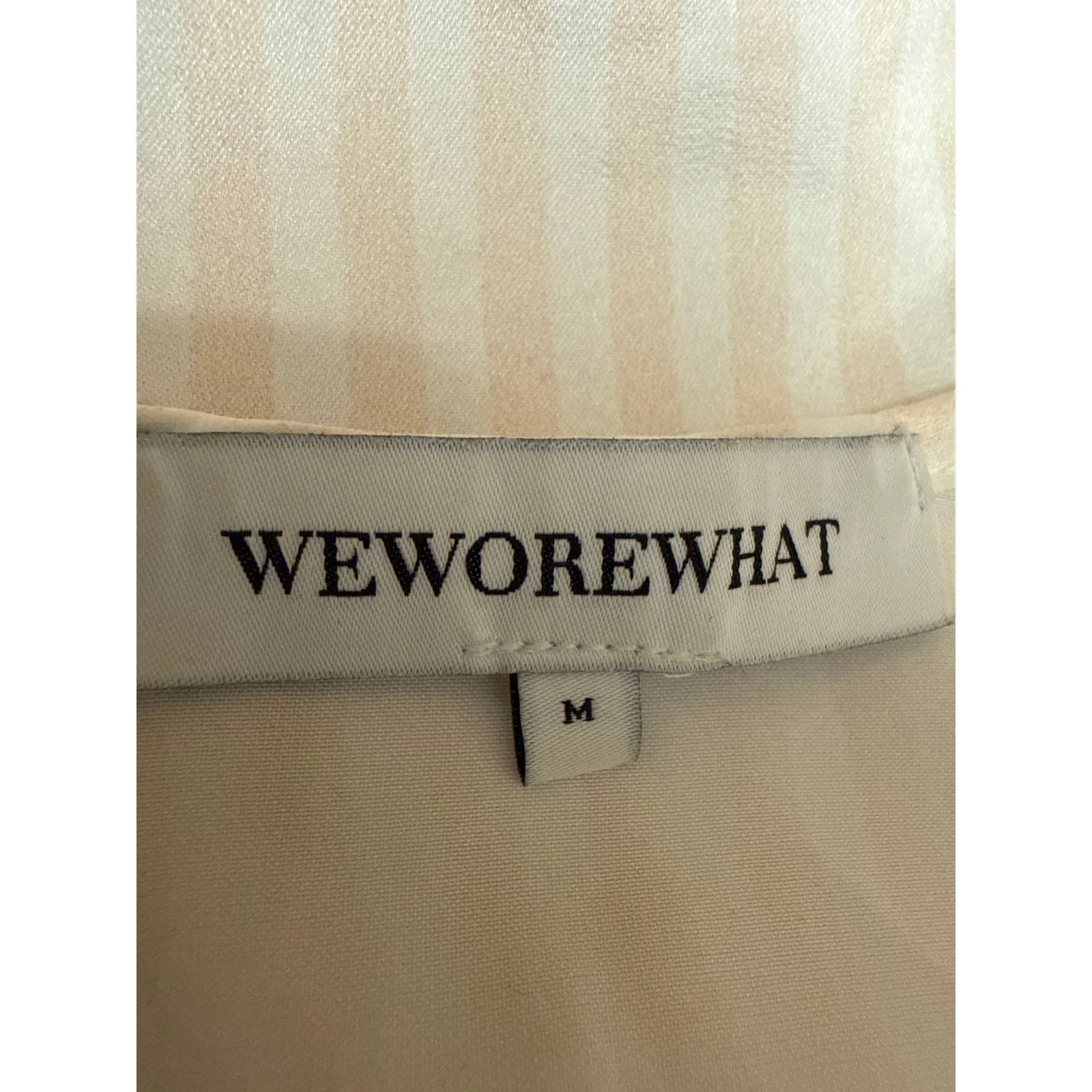 WeWoreWhat Cream Floral Striped Sleeveless Cami Camisole Crop Tank Top Size M - Image 4