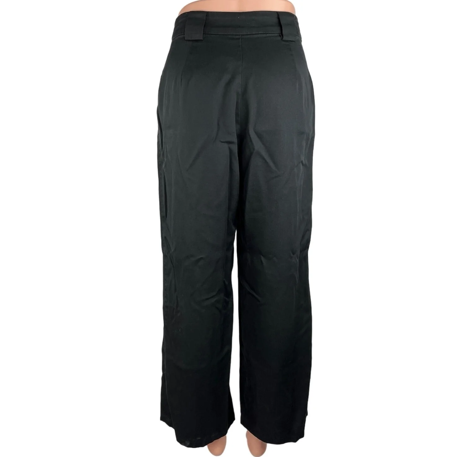 Whimsy + Row Black High Rise Pleated Cropped Wide Leg Dress Pants Size 0 - Image 3
