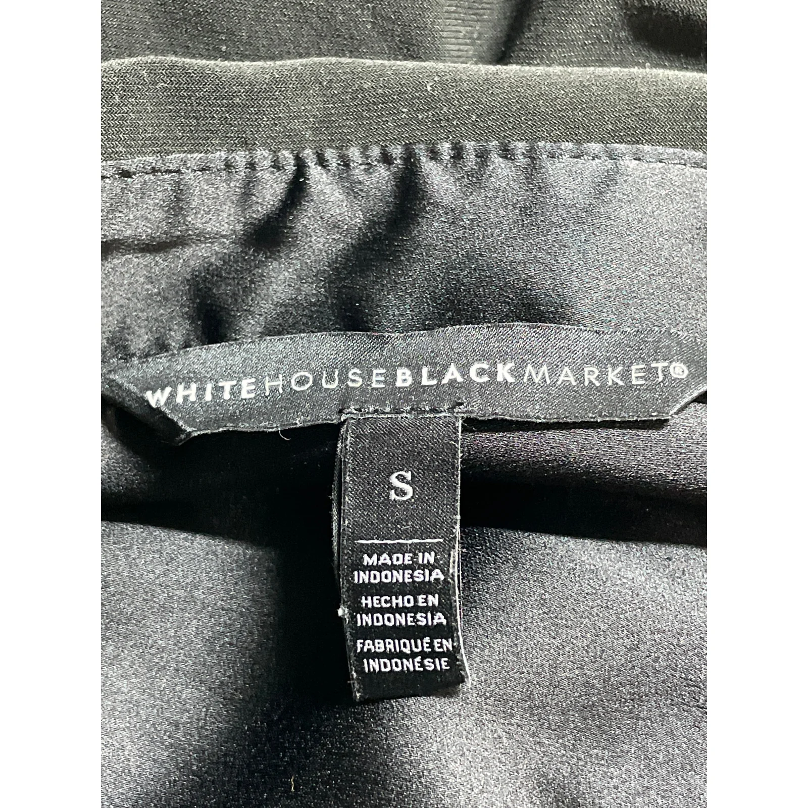 White House Black Market Black Long Sleeve Tie Button Down Mini Shirt Dress Sz S - Image 5