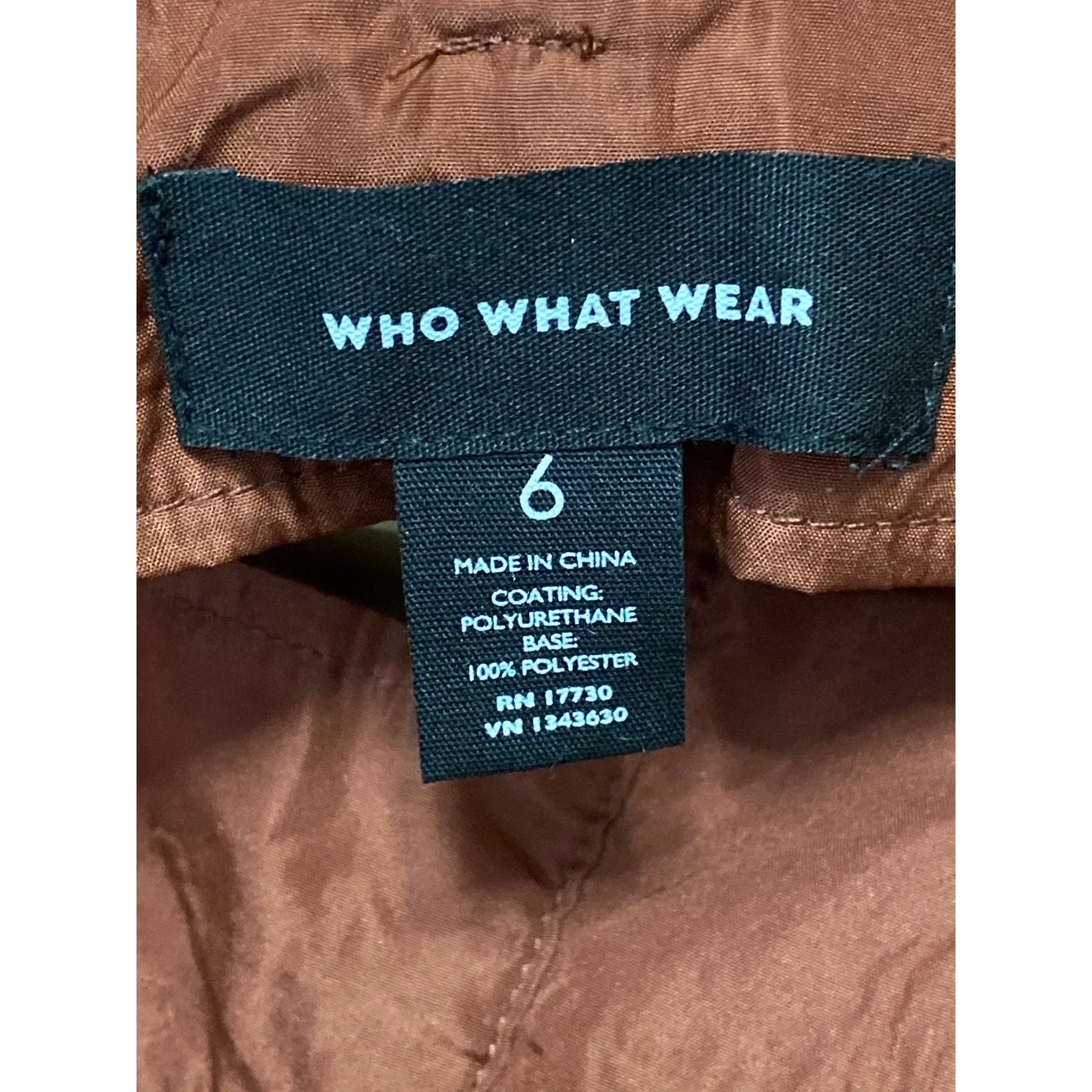Who What Wear Brown High Rise Faux Leather Vegan Belted Pleated Trousers Pants 6 - Image 4