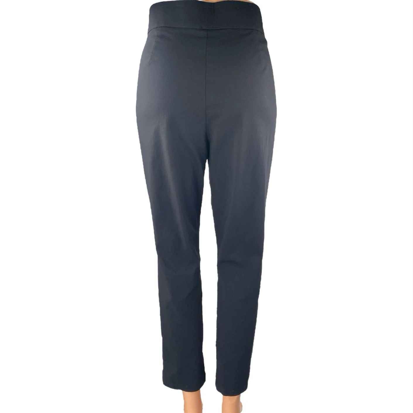 Who What Wear Women's Black High Waisted Slim Tapered Trousers Pants Size 14 - Image 3