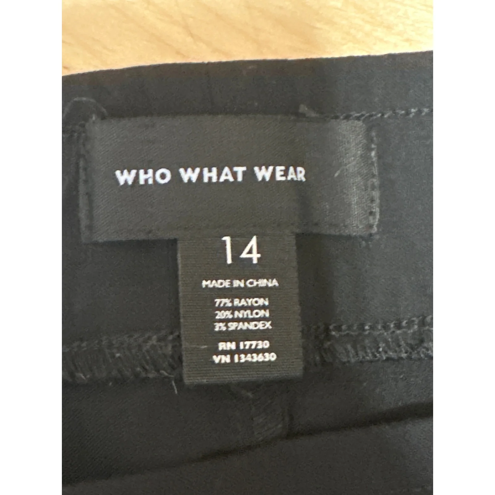 Who What Wear Women's Black High Waisted Slim Tapered Trousers Pants Size 14 - Image 4