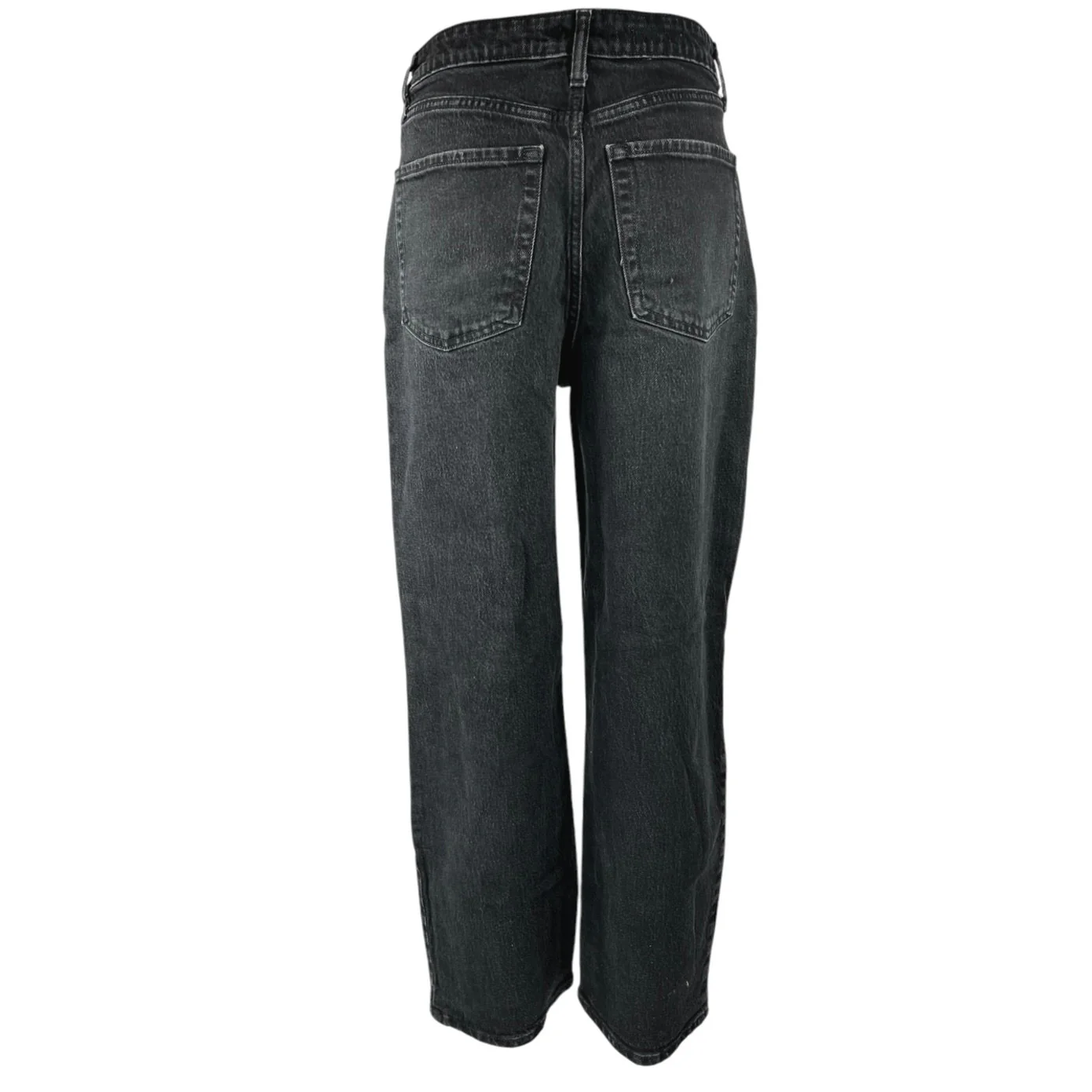 Wild Fable Black Highest Rise Baggy Distressed Straight Denim Jeans Pants Sz 28 - Image 3