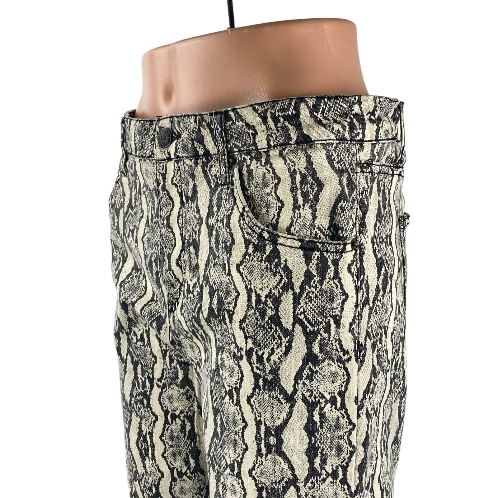 Wild Fable Women's Gray Snakeskin High Rise Skinny Jeggings Trousers Pants Sz 12 - Image 2
