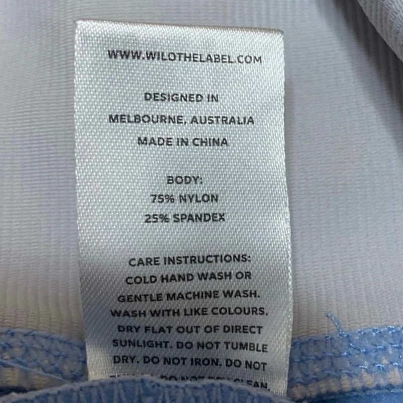 Wilo The Label Women's Blue Mid Rise Athletic Workout Running Biker Shorts Sz S - Image 5
