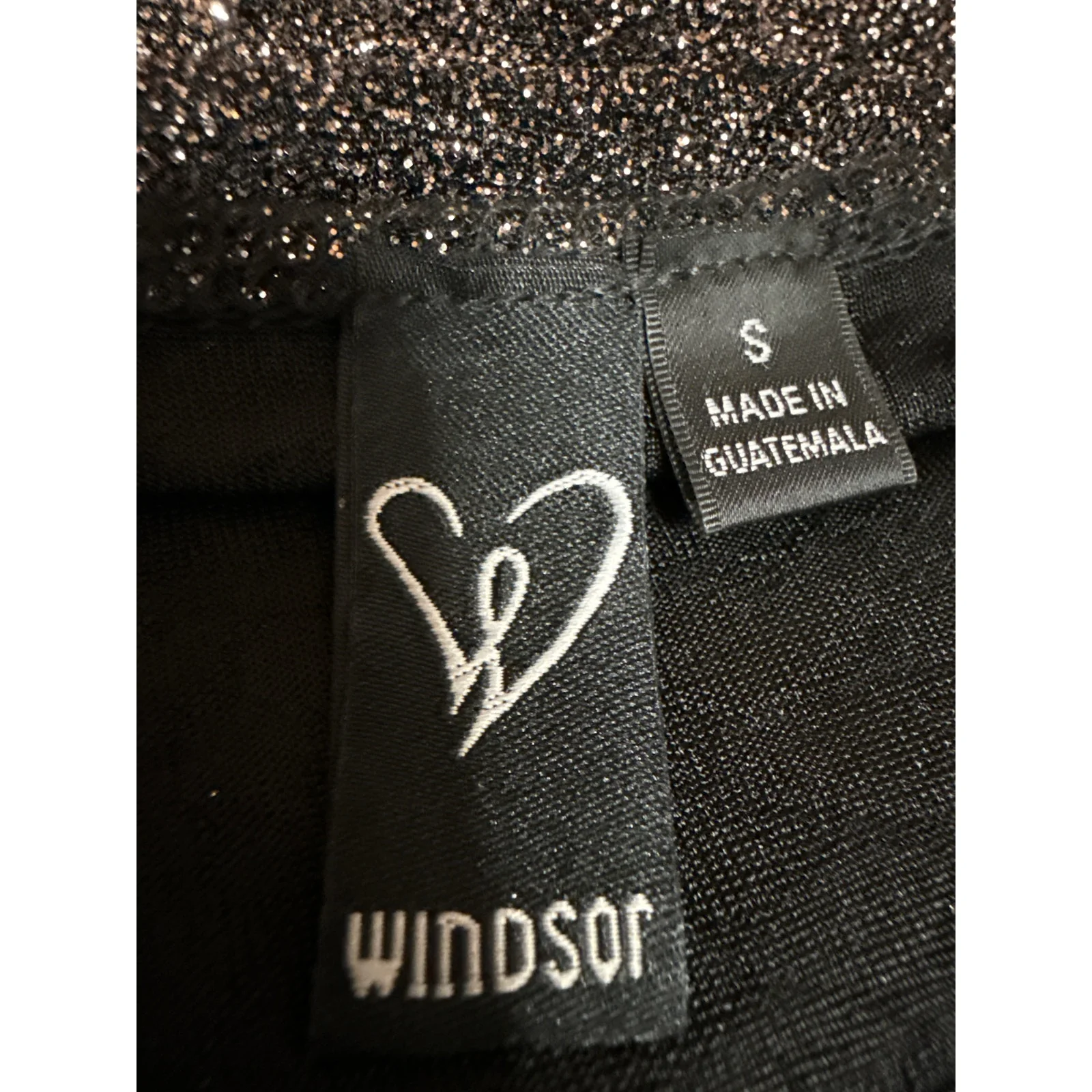 Windsor After Hours Glitter Black Sleeveless Cami Camisole Tank Bodycon Dress S - Image 5