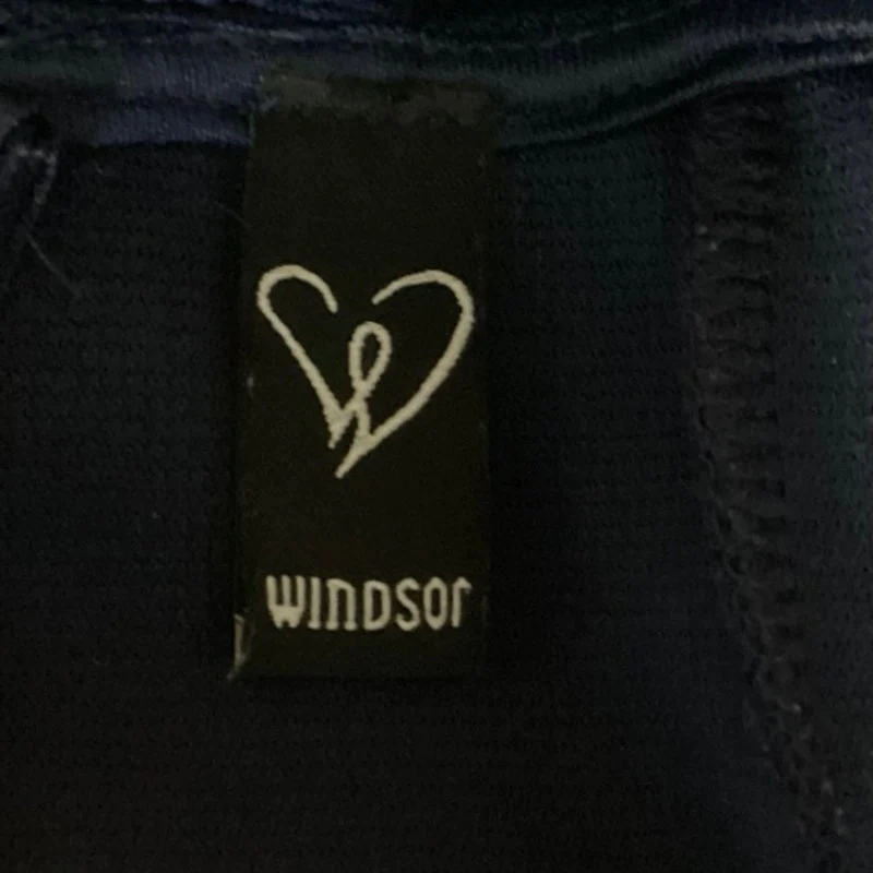 Windsor Blue Round Neck Sleeveless Open Cutout Back Midi Sheath Dress Size M - Image 3