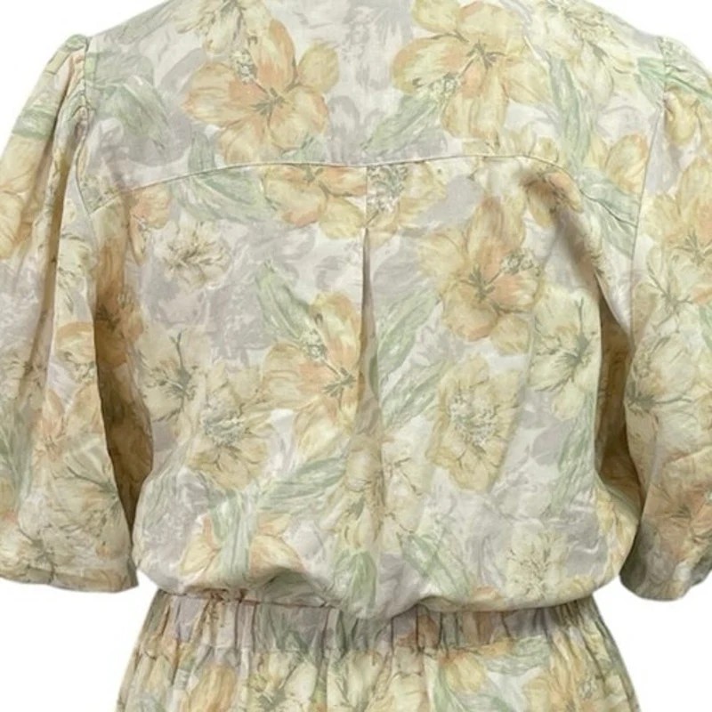Witchery Orchid Womens Collared Puff Sleeve Button Up Midi A-Line Shirt Dress 16 - Image 4