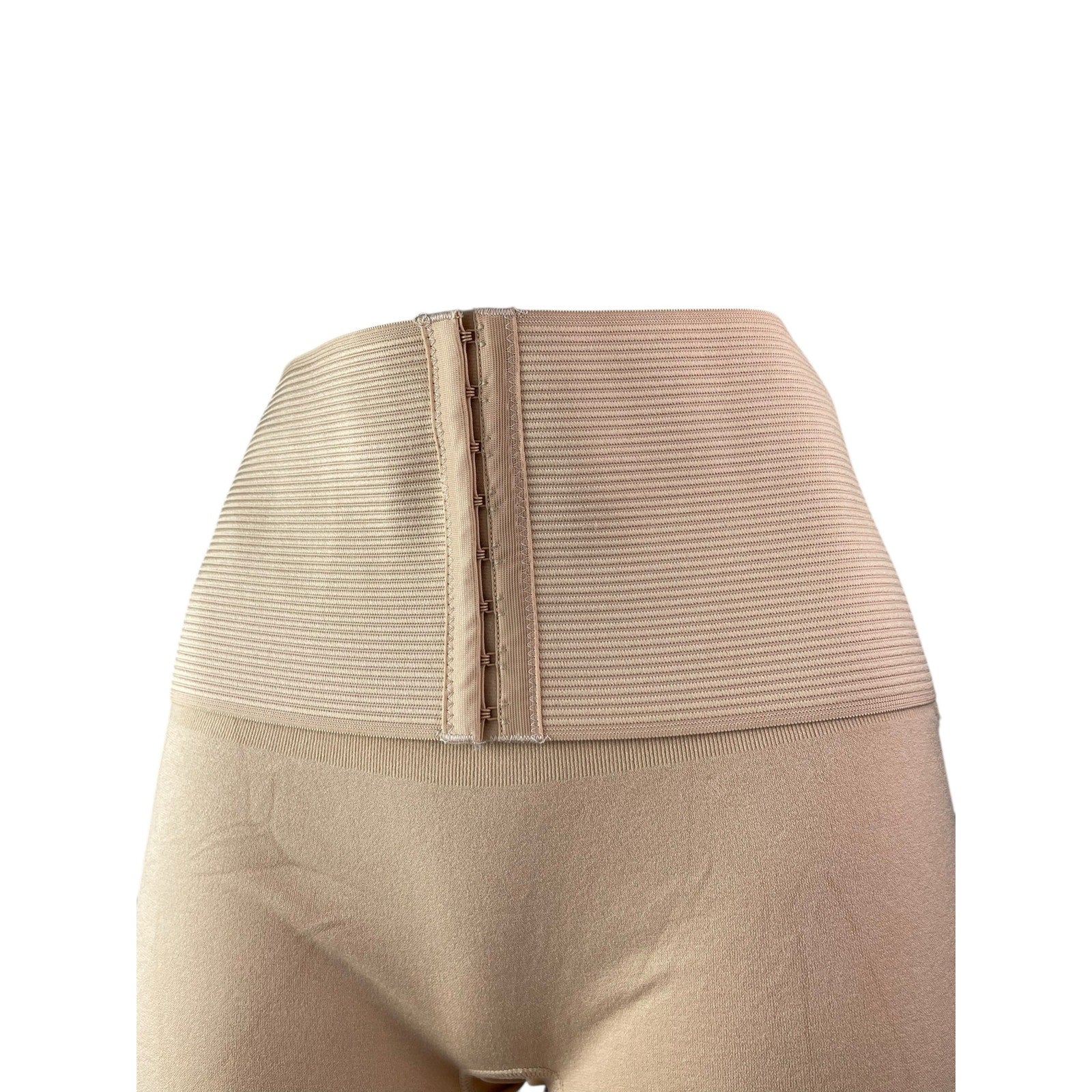 Women's Beige High Rise Waist Trainer Tummy Control Girdle Shapewear Shorts S/M - Image 2