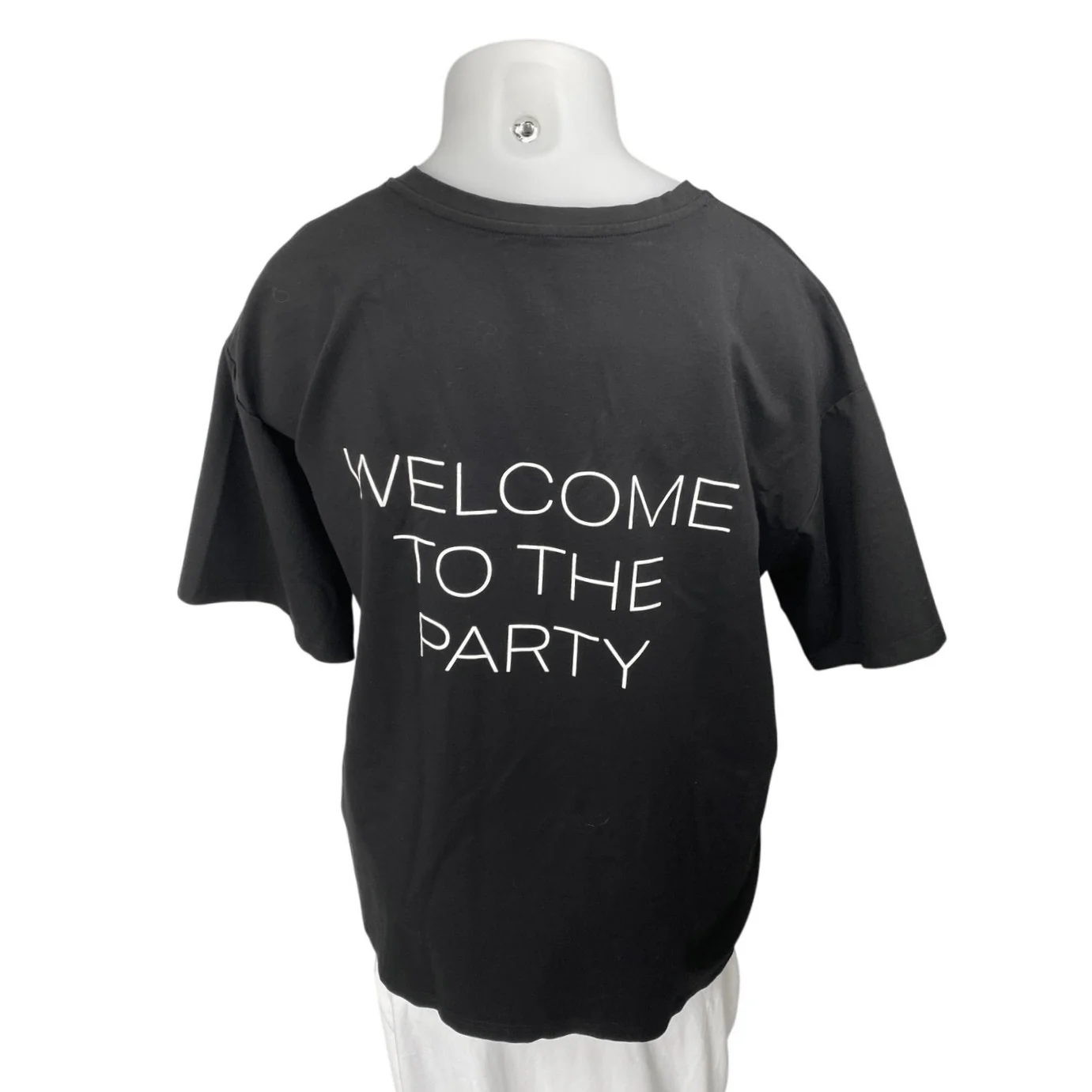 Women's Black Graphic Welcome To The Party Cocktail T Shirt Tee Top Size 2XL - Image 2