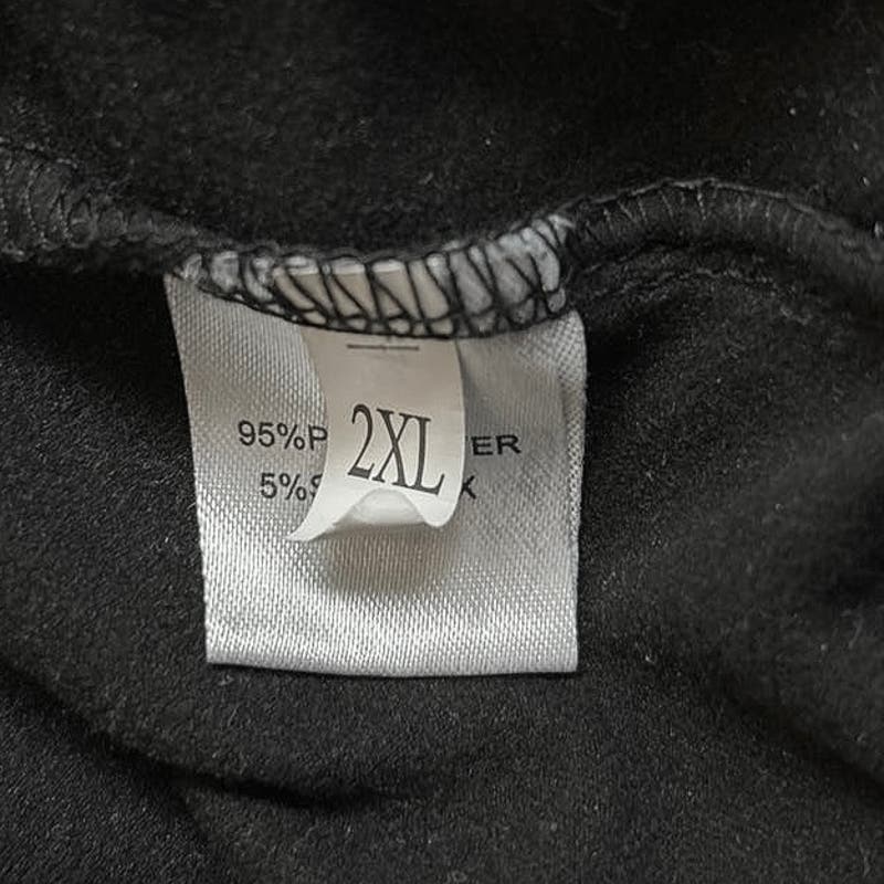 Women's Black Half Zip Long Sleeve Cropped Activewear Athletic Pullover Top XL - Image 5