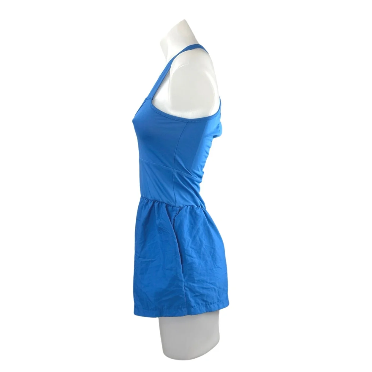 Women's Blue Sleeveless Cutout Scoop Neck Tennis Athletic Romper Shorts Size S - Image 2