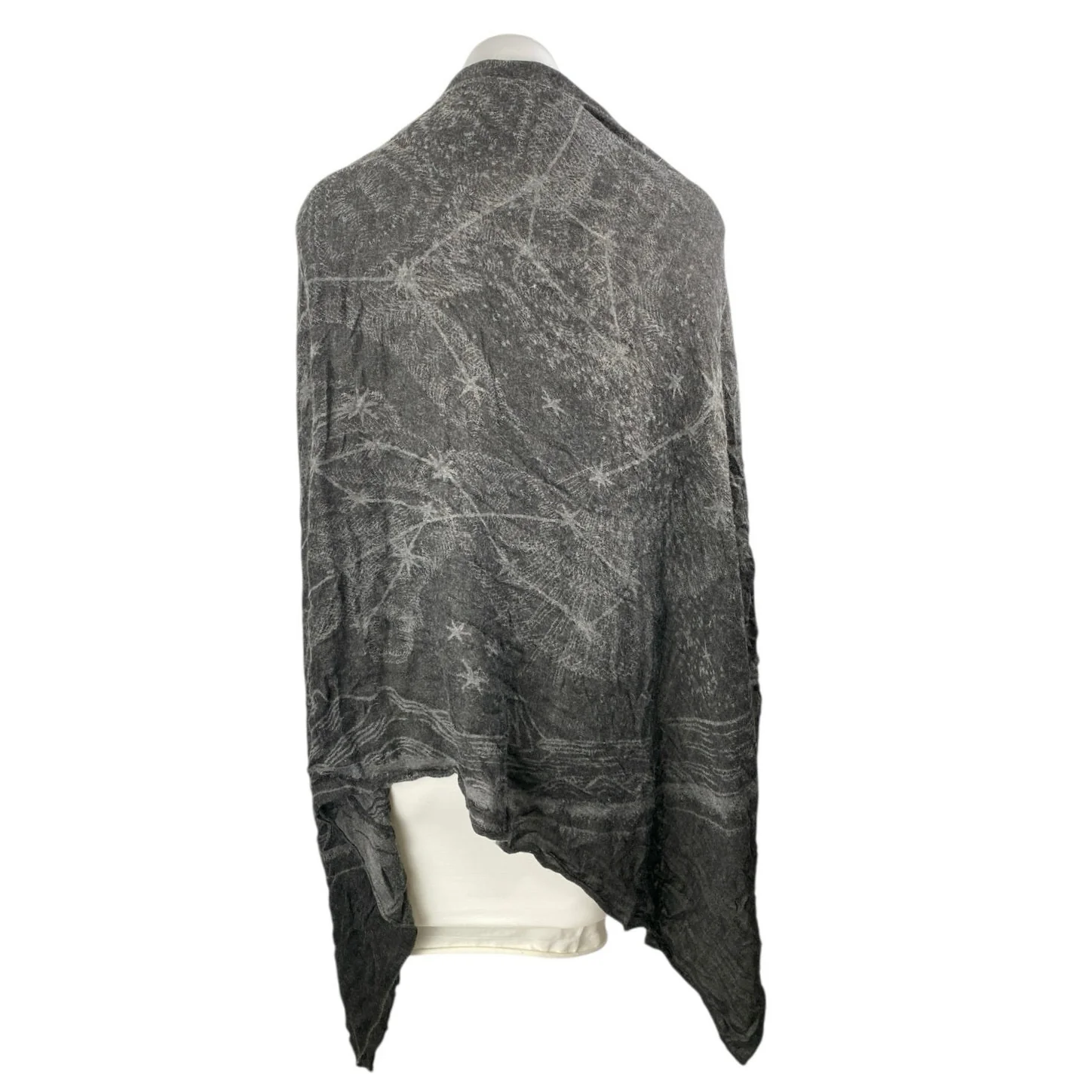 Women's Dark Gray Starry Constellation Stars Cover Up Shawl Wrap Neck Scarf OS - Image 2