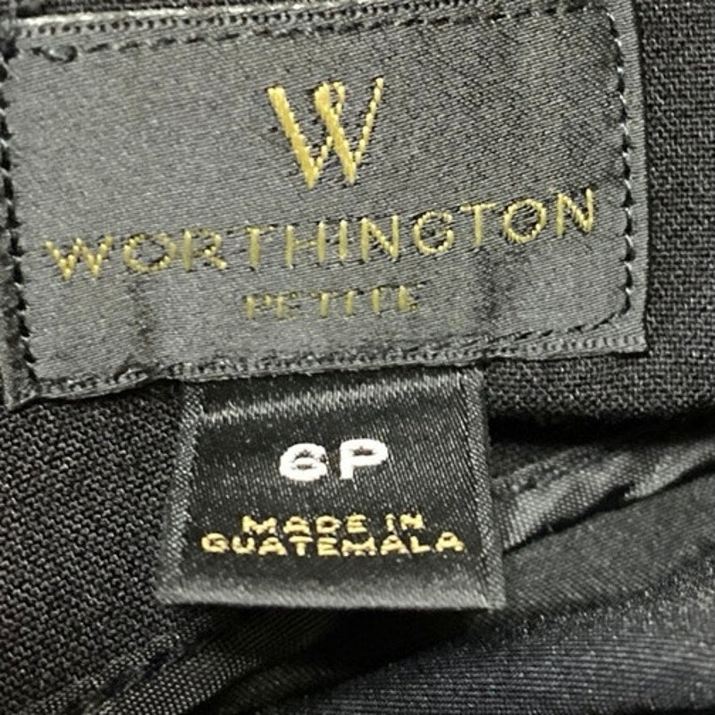 Worthington Women's Black High Waisted Zipper Knee Length Pencil Skirt Size 6P - Image 4