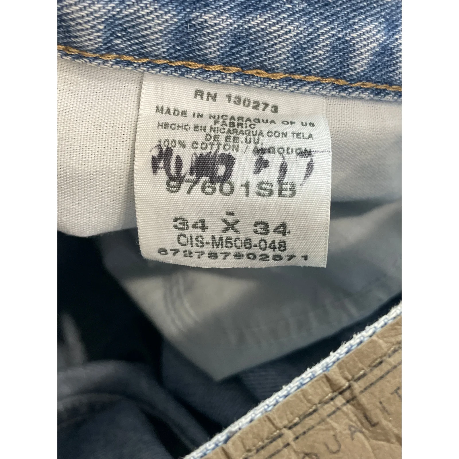 Wrangler Women's Blue High Rise Baggy Relaxed Straight Leg Denim Jeans 34x34 - Image 6