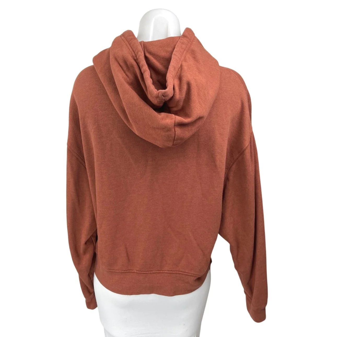 WSLY Women's Brown Long Sleeve Fleece Hoodie Hooded Cozy Sweatshirt Top Size S - Image 2