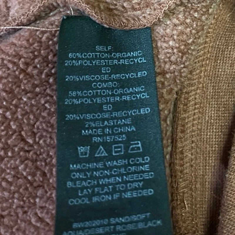WSLY Women's Brown Long Sleeve Fleece Hoodie Hooded Cozy Sweatshirt Top Size S - Image 4