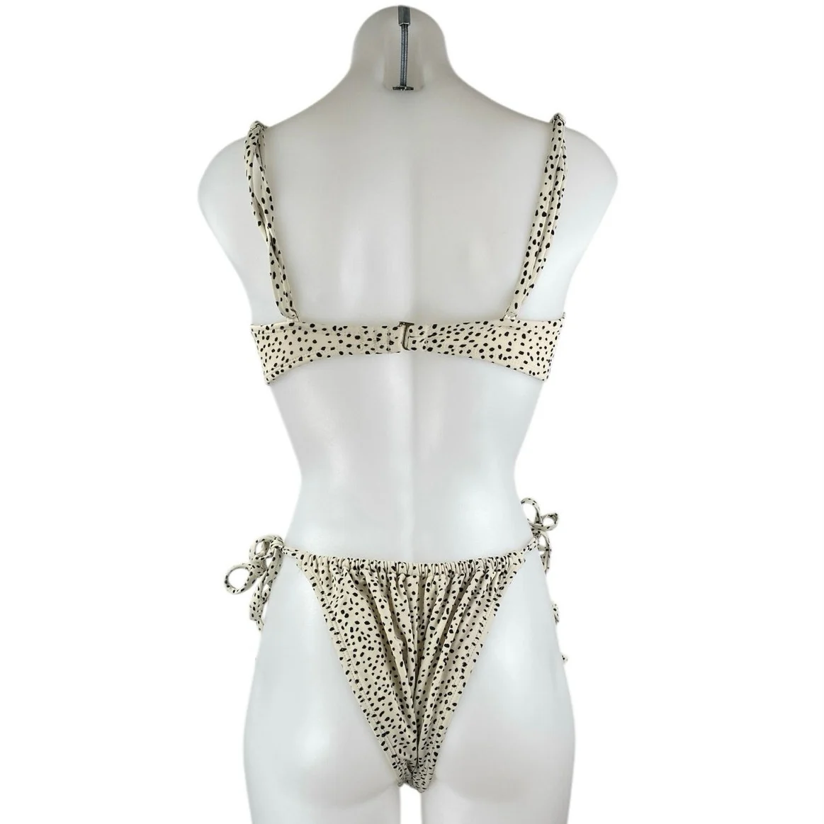 Xhilaration Beige Cheetah Animal Print Bralette Two Piece Bikini Set Swimwear L - Image 2