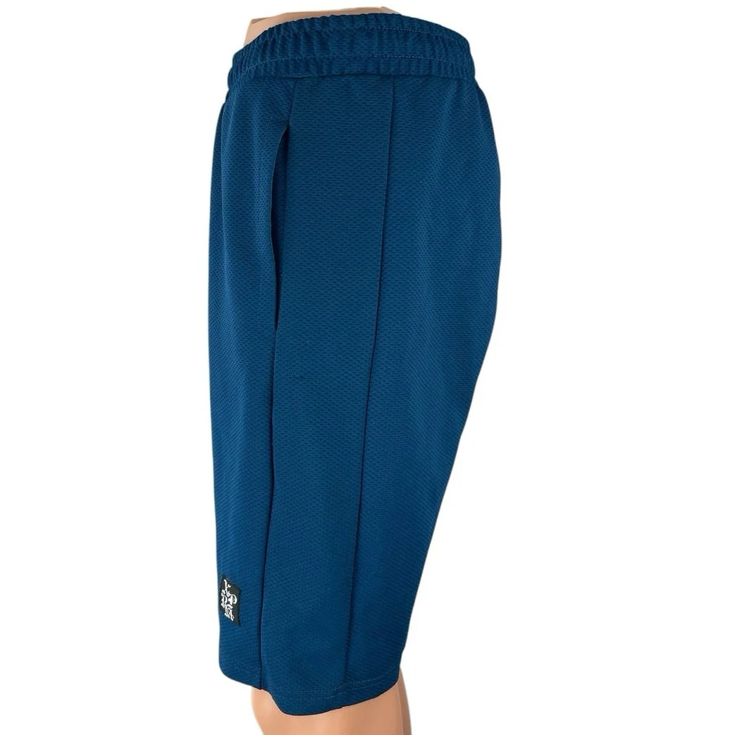 Xios Men's Blue Waffle Knit Casual Yoga Gym Athletic Activewear Sweat Shorts L - Image 2