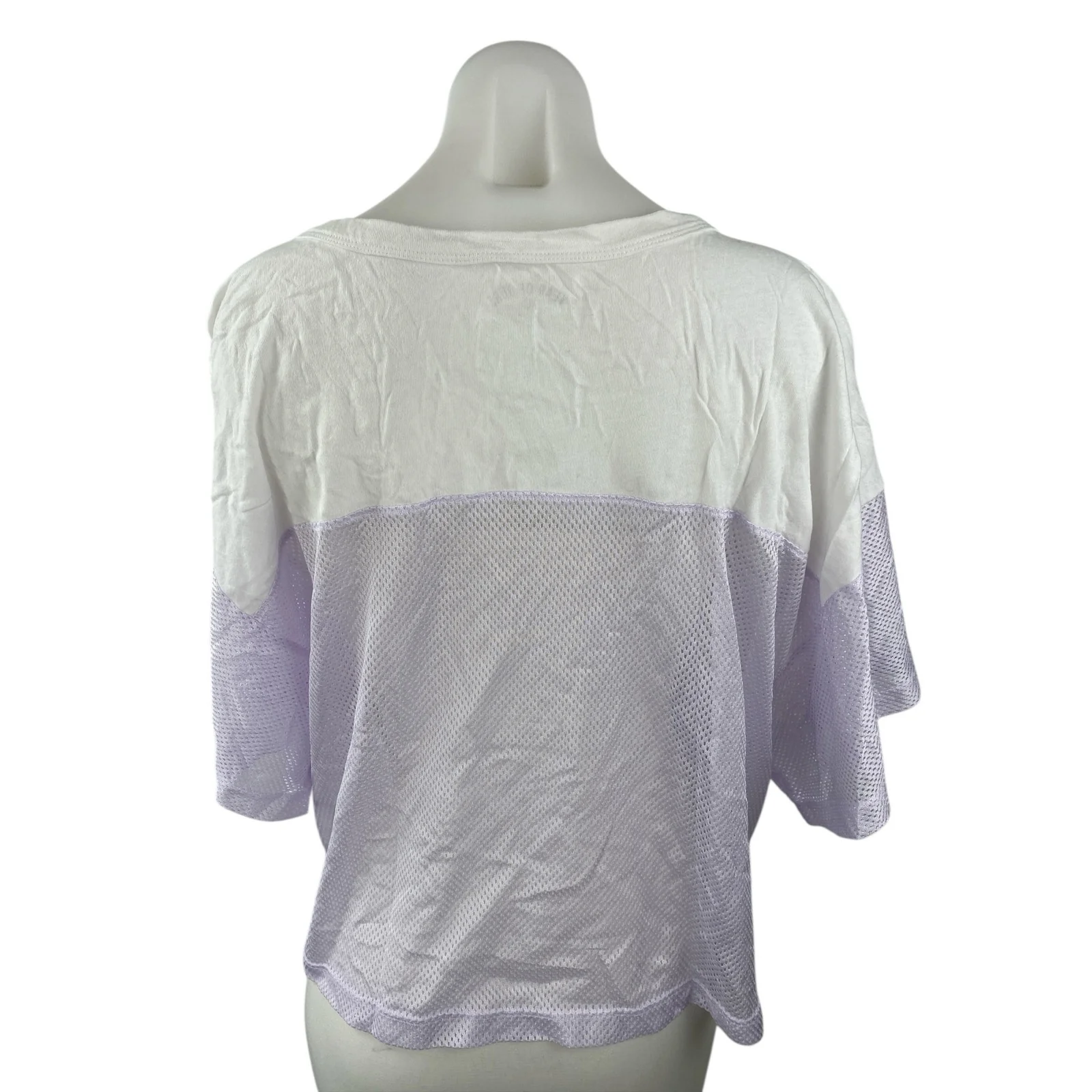 Year of Ours Women's Purple Colorblock Football Mesh Jersey T Shirt Tee Top Sz L - Image 2