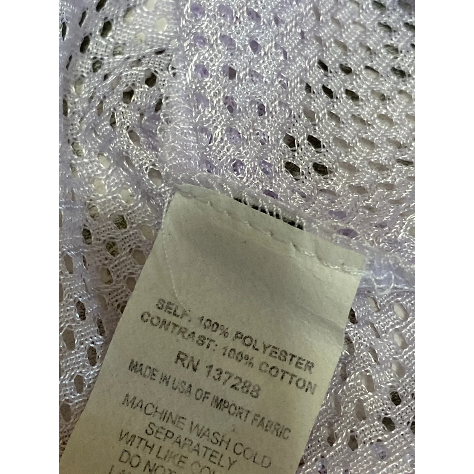 Year of Ours Women's Purple Colorblock Football Mesh Jersey T Shirt Tee Top Sz L - Image 4