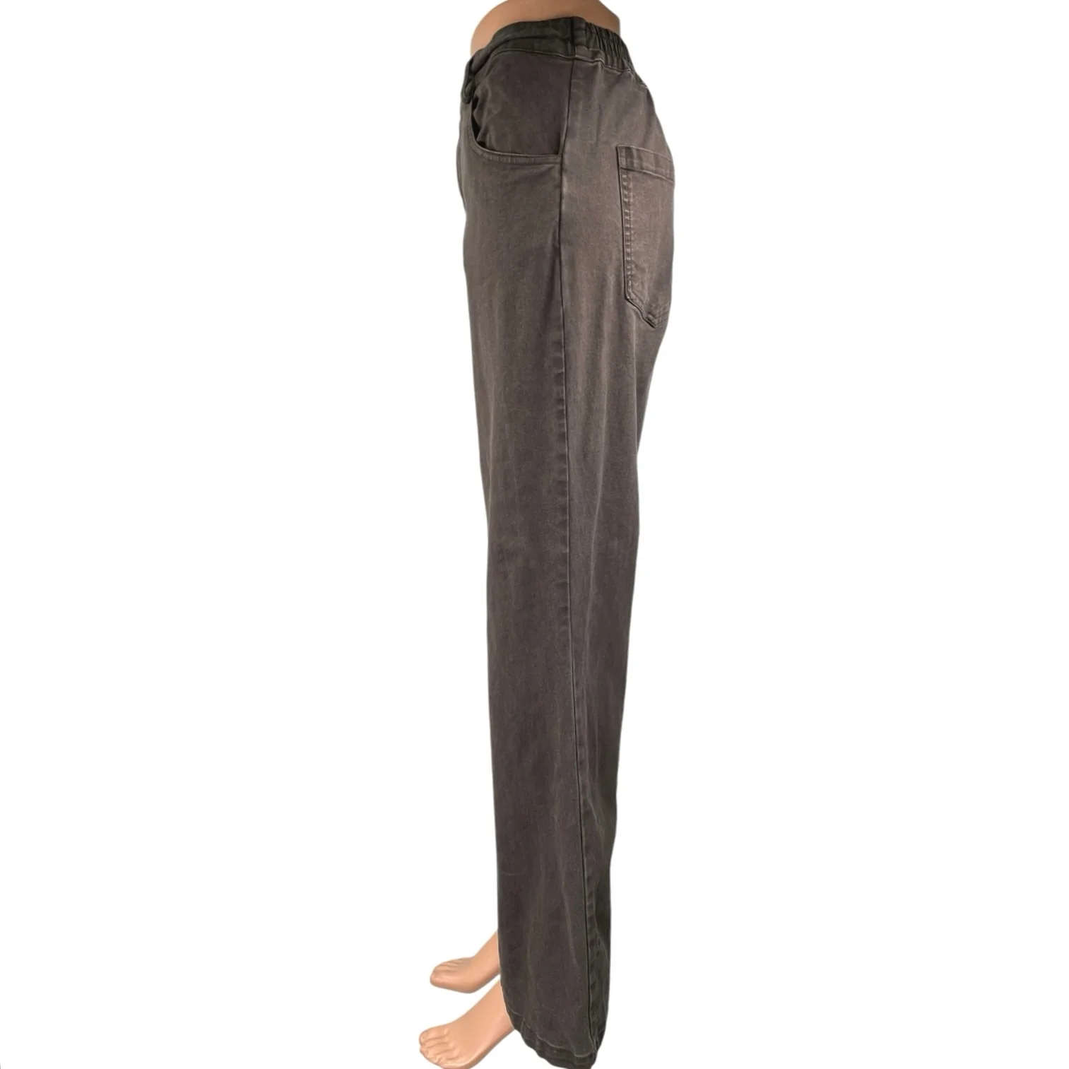 YFB Women's Brown High Waisted Flared Bootcut Bell Bottom Denim Jeans Size L - Image 2