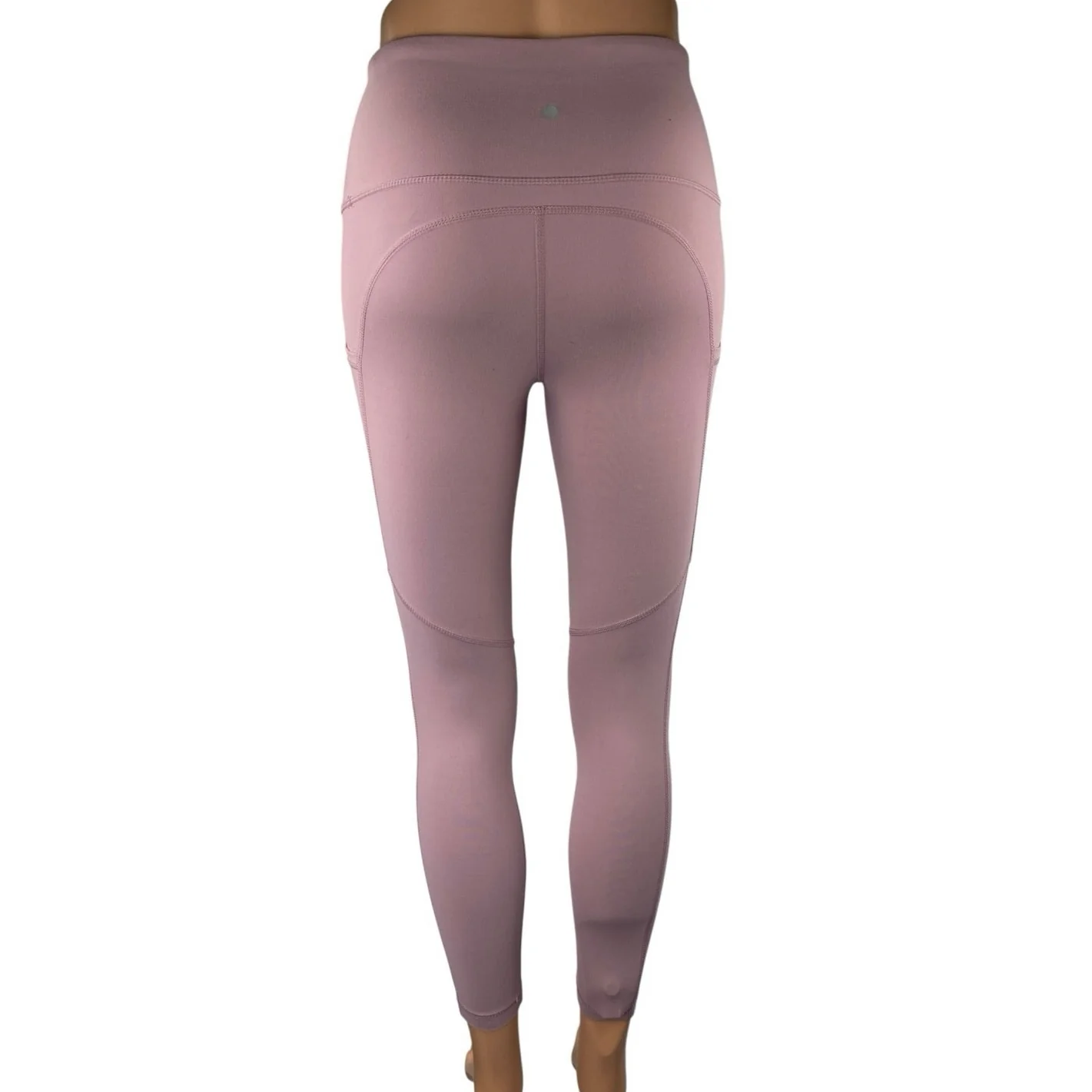Yogalicious Lux Pink Mid Rise Pocket Yoga Workout Athletic Leggings Pants Sz XS - Image 3