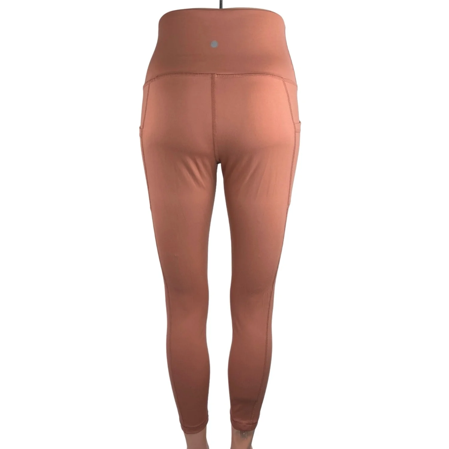 Yogalicious Orange High Rise Pull On Running Cropped Athletic Leggings Size M - Image 3