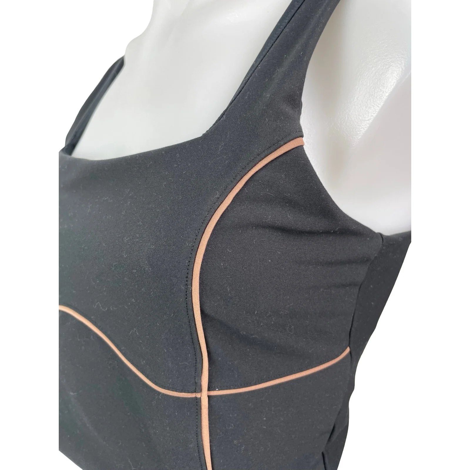 YPB Women's Black Sleeveless Cami Yoga Workout Running Athletic Crop Top Size L - Image 4