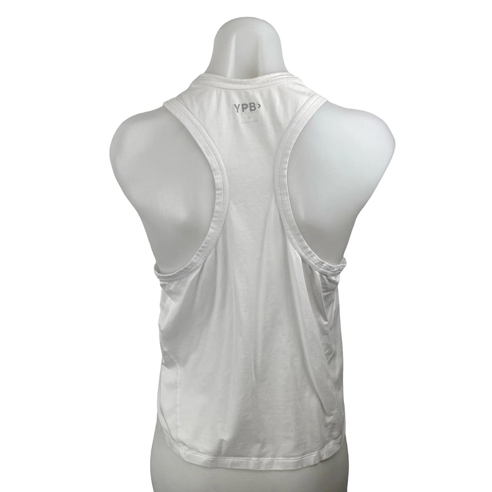 YPB Your Personal Best Women White Racerback Workout Athletic Tank Top Size M - Image 4