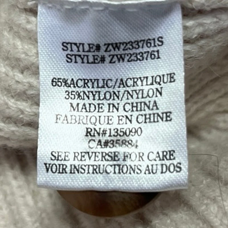 Z Supply Josie Cream Rib Knit Long Sleeve Button Down Cardigan Sweater Top Sz S - Image 4