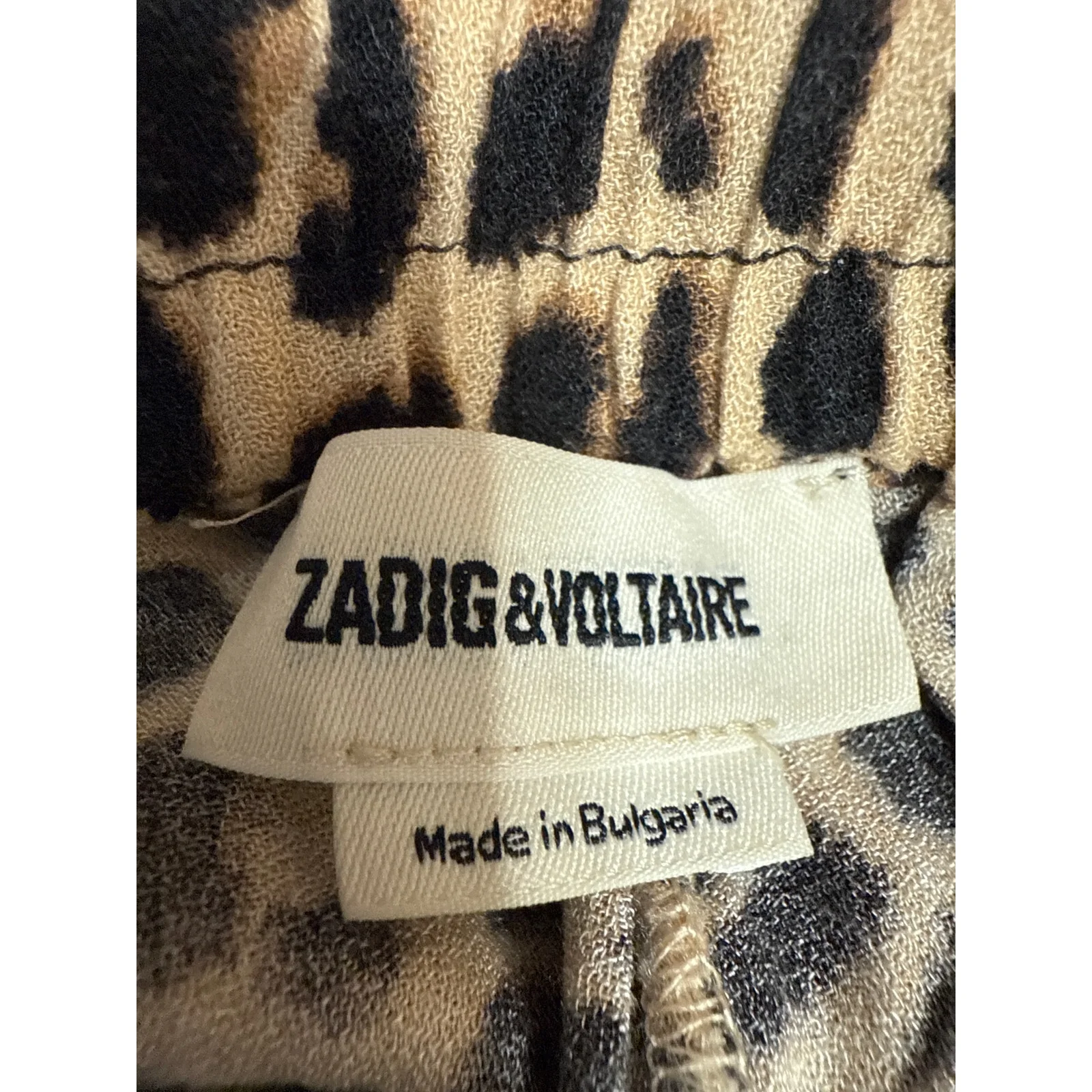 Zadig & Voltaire Kids Girls Leopard Animal Print Flared Bootcut Pants 34 US XS - Image 4