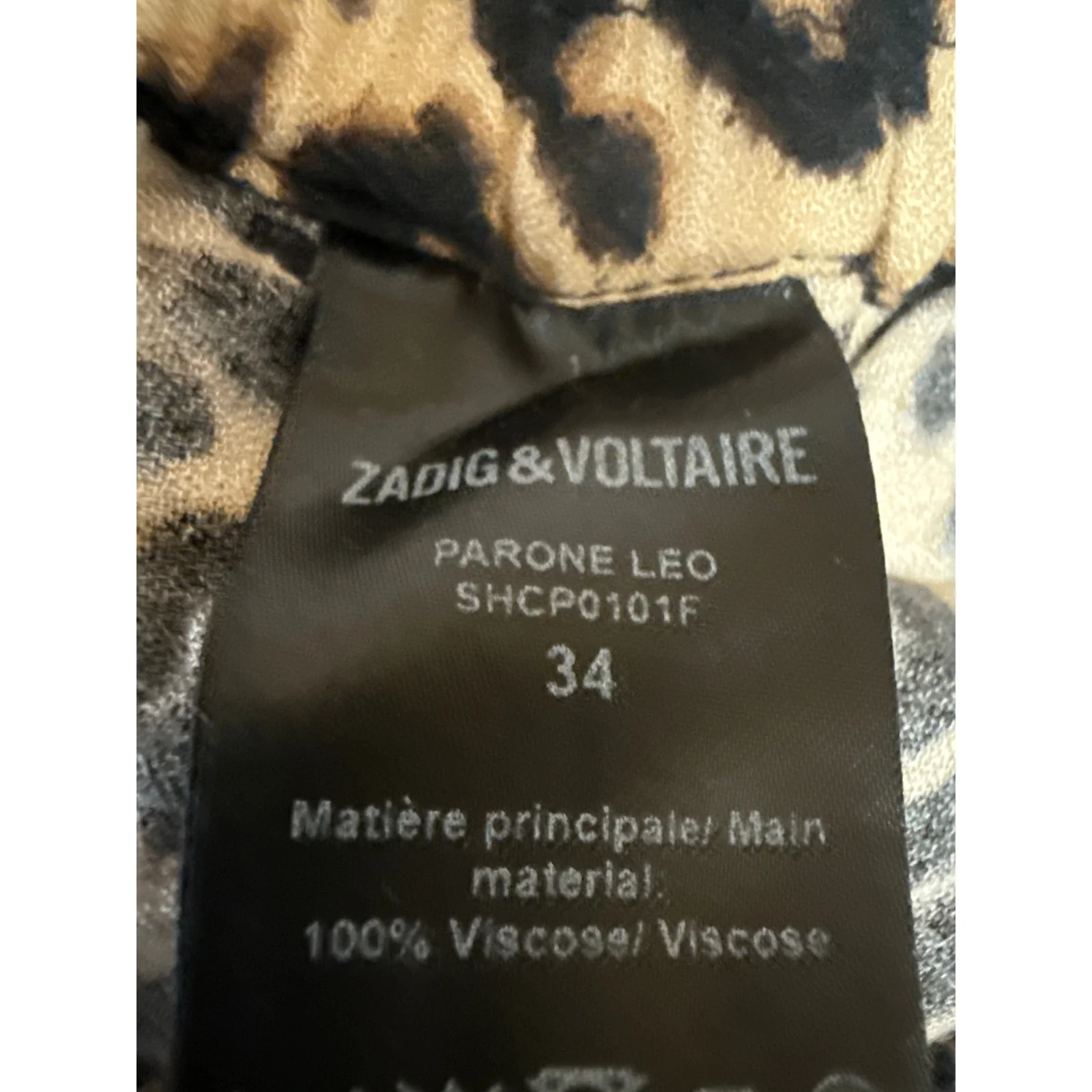 Zadig & Voltaire Kids Girls Leopard Animal Print Flared Bootcut Pants 34 US XS - Image 5