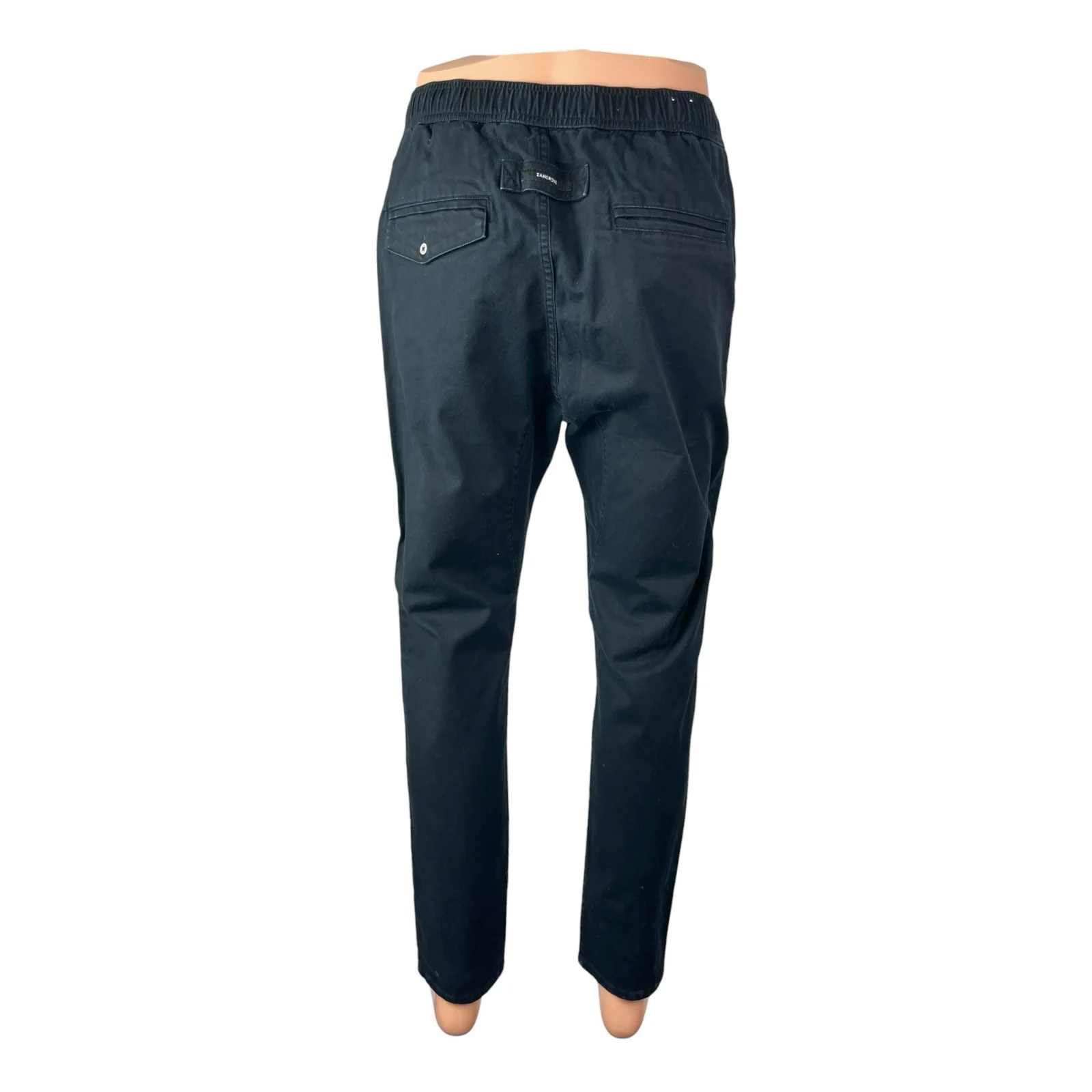Zanerobe Men's Black Tapered Athletic Activewear Trousers Jogger Sweat Pants 36 - Image 4