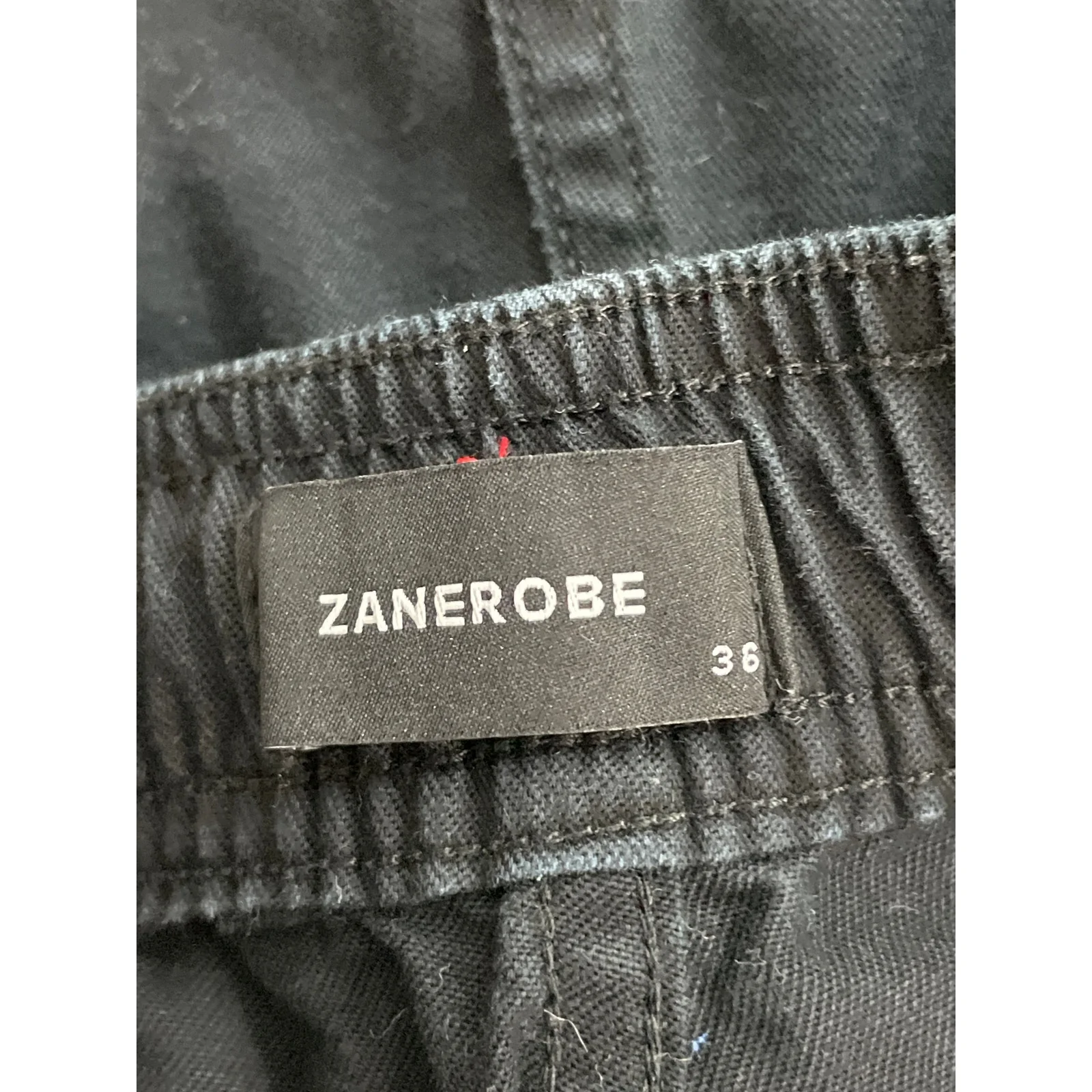 Zanerobe Men's Black Tapered Athletic Activewear Trousers Jogger Sweat Pants 36 - Image 6