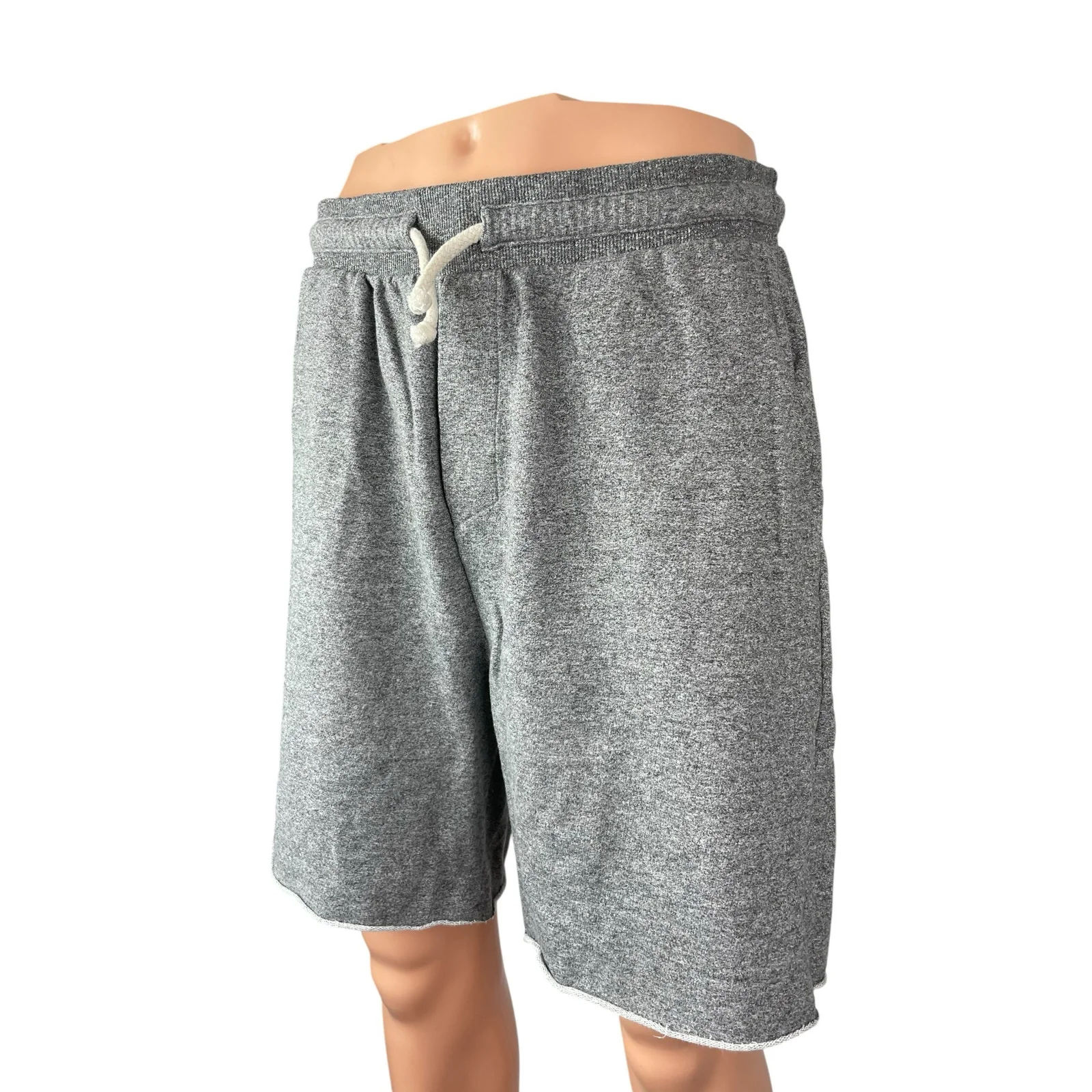 Zapalla Men's Gray Drawstring Pocket Workout Gym Athletic Sweat Shorts Size M - Image 2