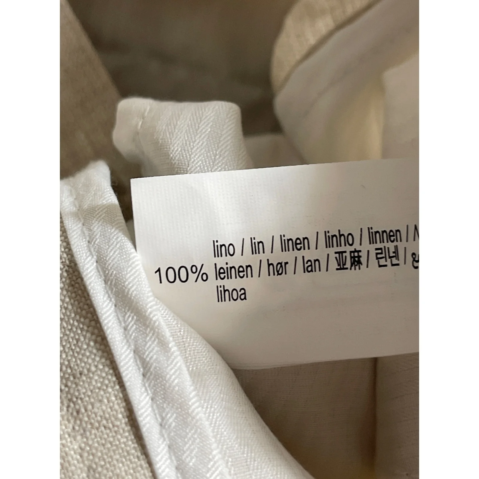 Zara 100% Linen Women's Beige High Rise Straight Chino Trousers Dress Pants Sz S - Image 5