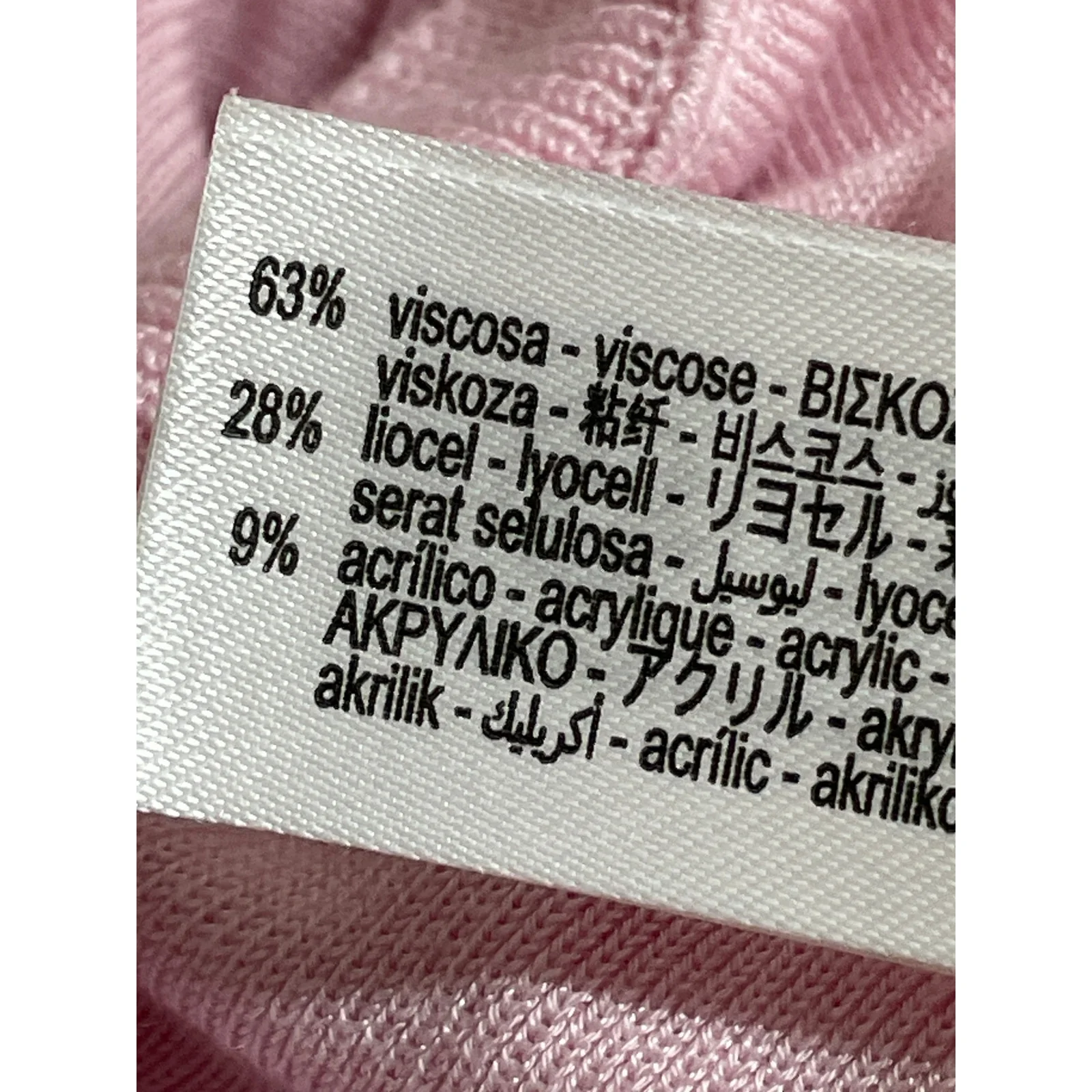 Zara Basic Drape Women's Pink Short Sleeve Mock Neck T-Shirt Tunic Blouse Top L - Image 6
