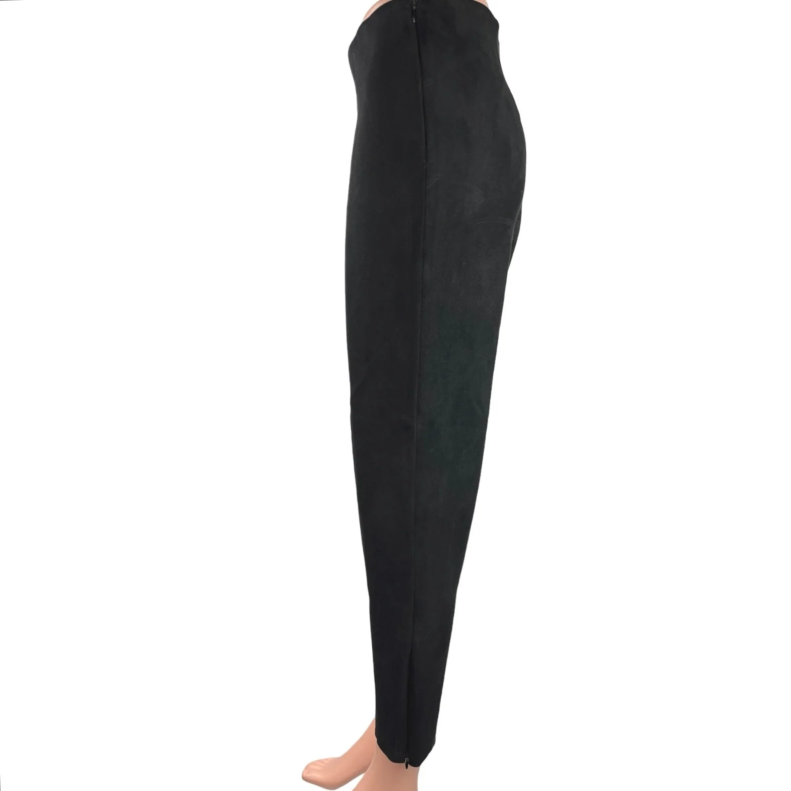 Zara Black High Waist Ankle Zip Stretch Career Office Ankle Pants Trousers Sz XL - Image 2