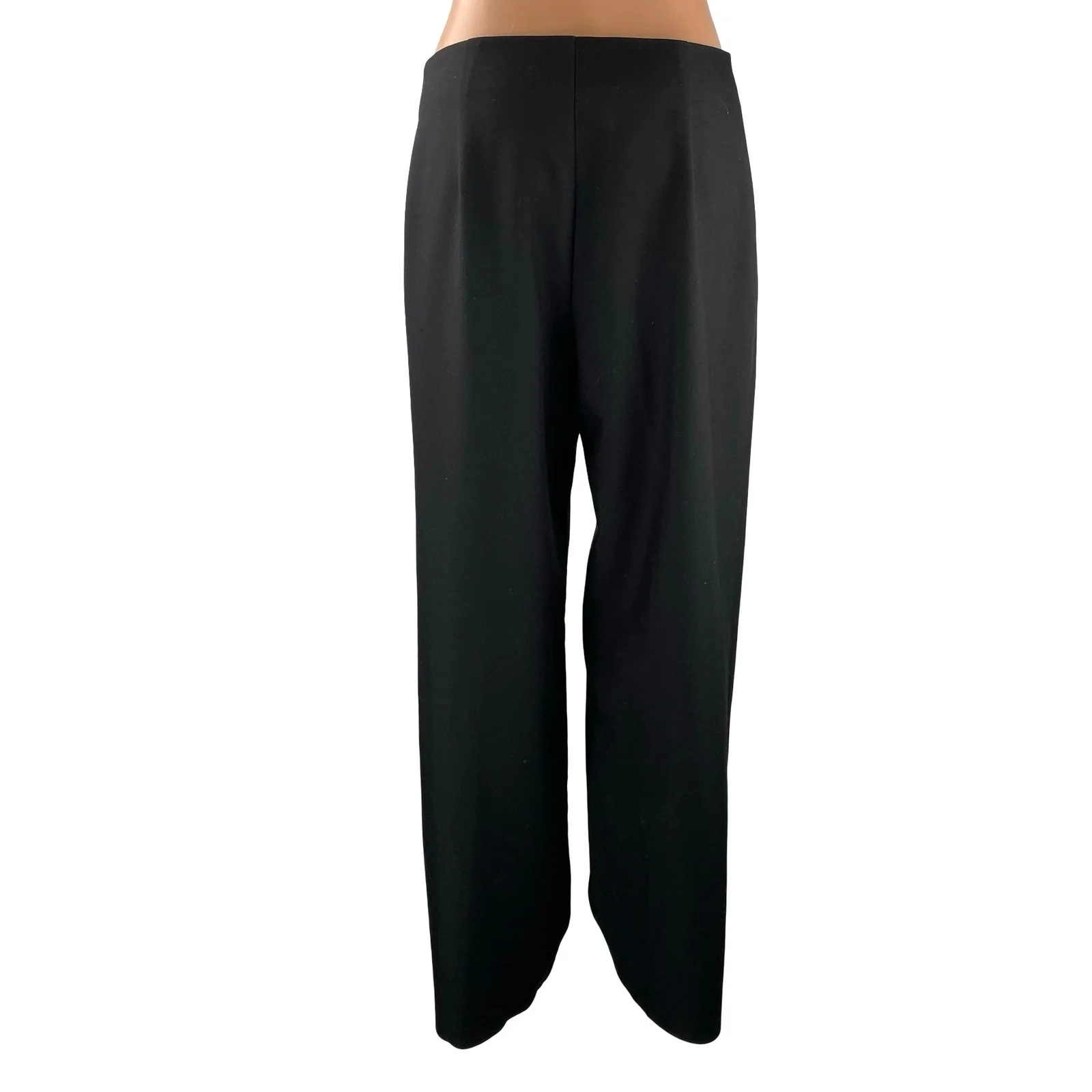 Zara Black High Waist Pleated Straight Palazzo Wide Leg Trousers Dress Pants M - Image 4