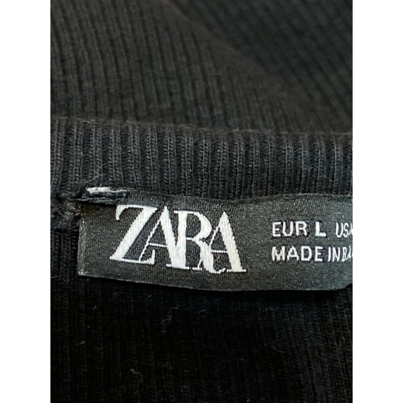 Zara Black Long Sleeve Open Front Bolero Shrug Cover Up Short Cardigan Top Sz S - Image 3