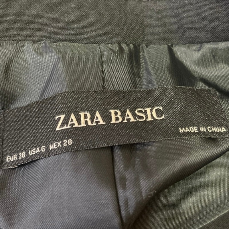 Zara Black One Button Notch Collar Career Business Office Blazer Coat Jacket 6 - Image 3