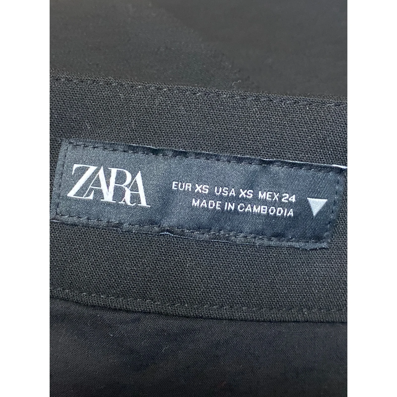 Zara Black Pleated High Rise Loose Straight Wide Leg Trousers Dress Pants Sz XS - Image 5