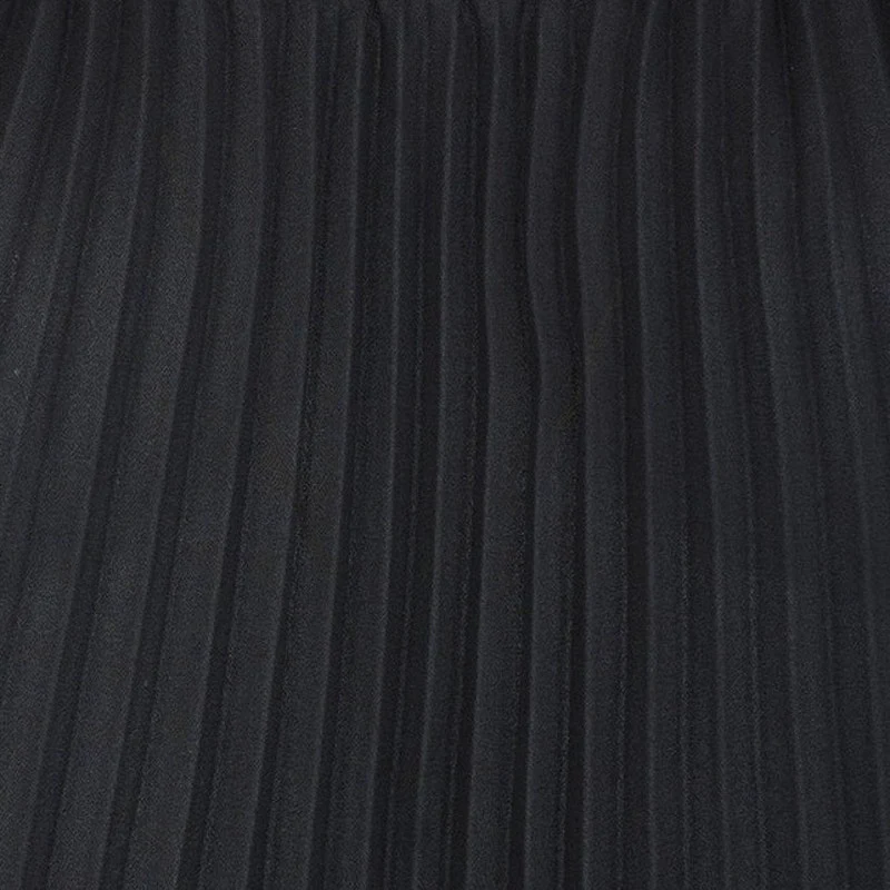 Zara Black Pleated Plisse Crew Neck Pullover Long Sleeve Mini Shift Dress Size M - Image 4