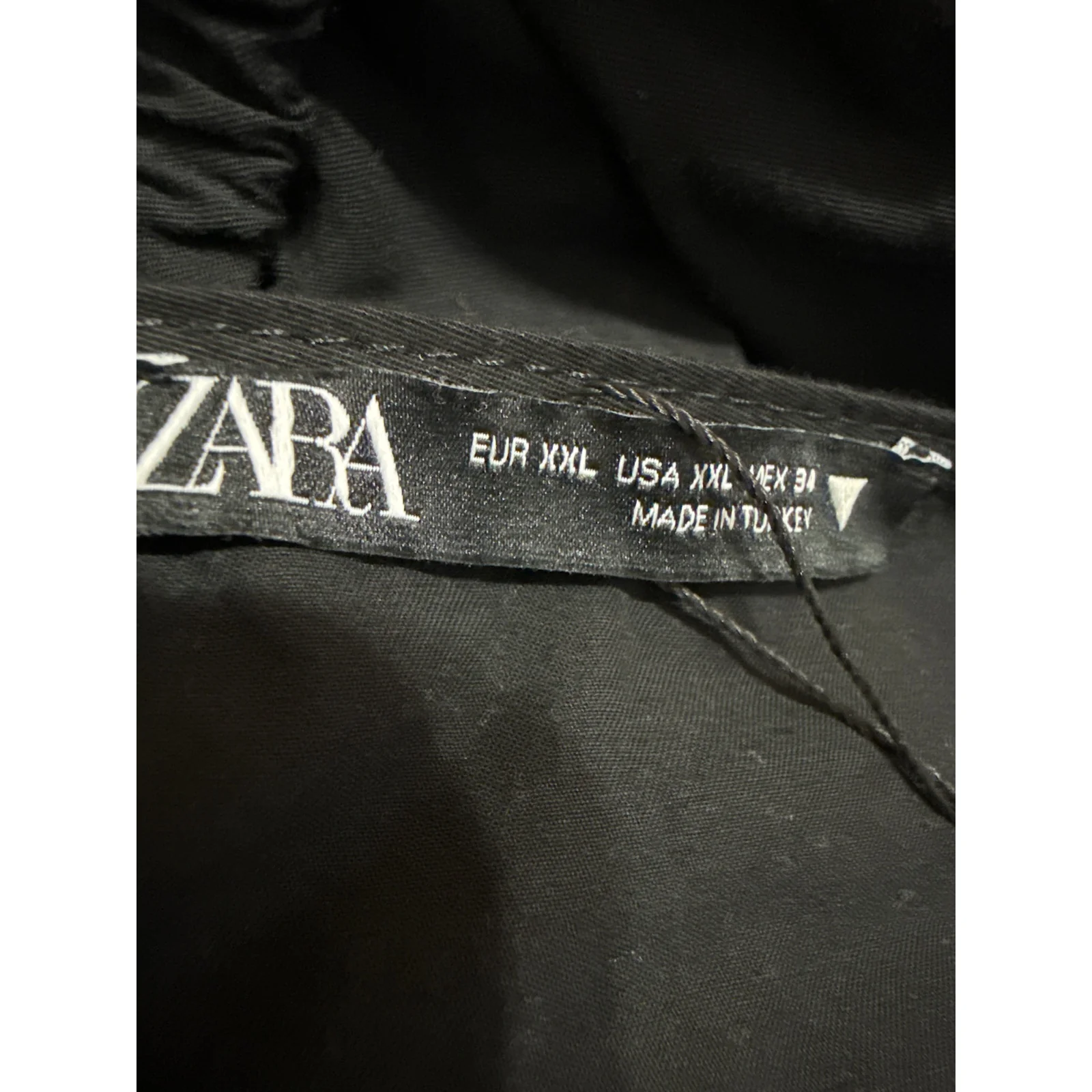 Zara Black Sleeveless V Neck Plunging Cut Out Waist A Line Maxi Dress Size XXL - Image 5